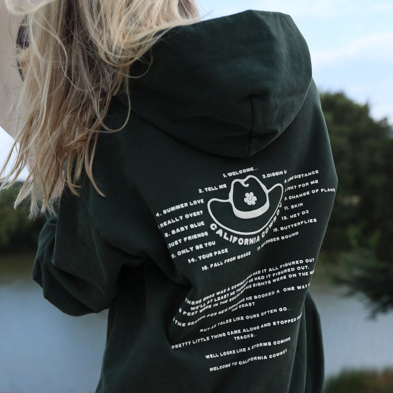 Green California Cowboy Hoodie