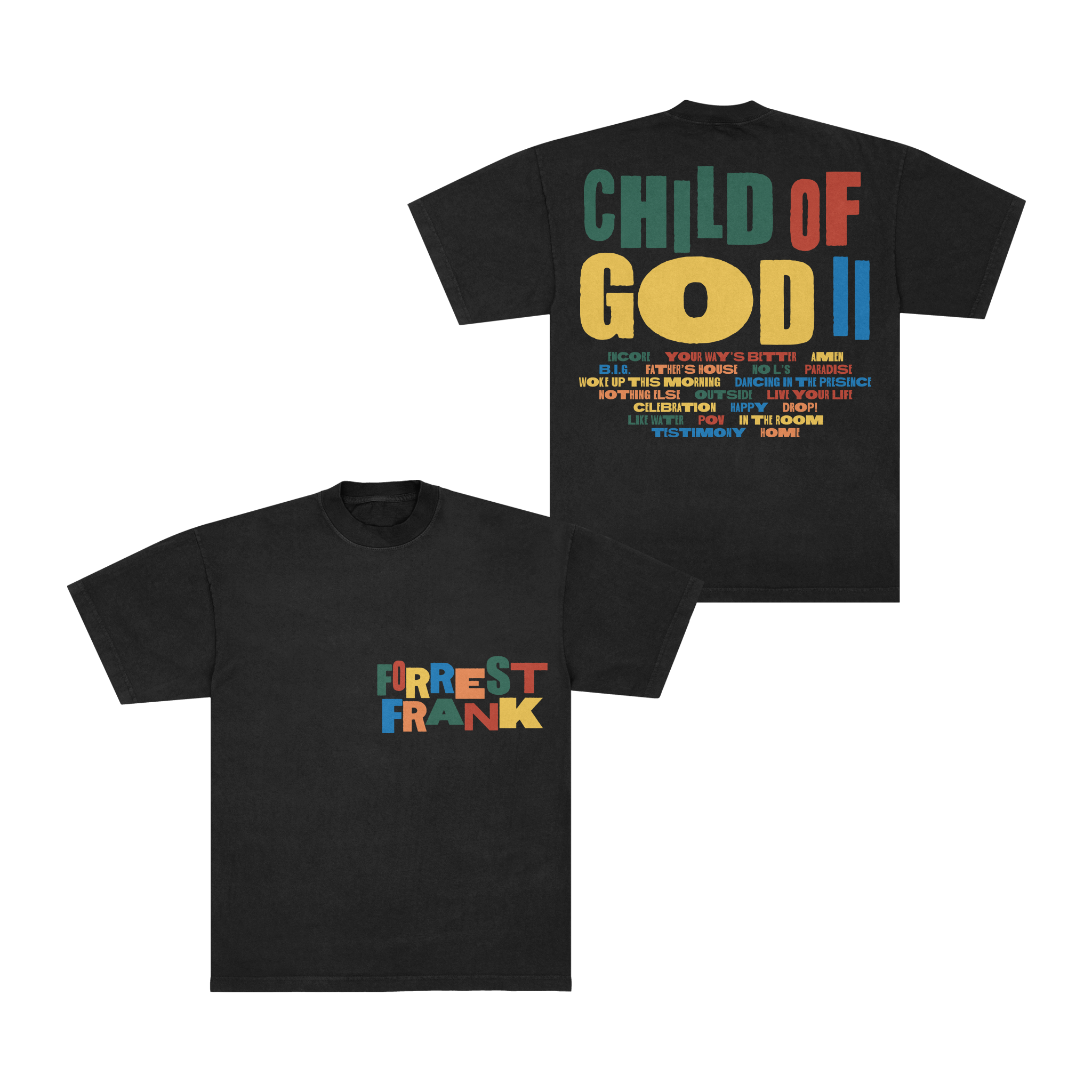 Child Of God II Tracklist Black T-Shirt