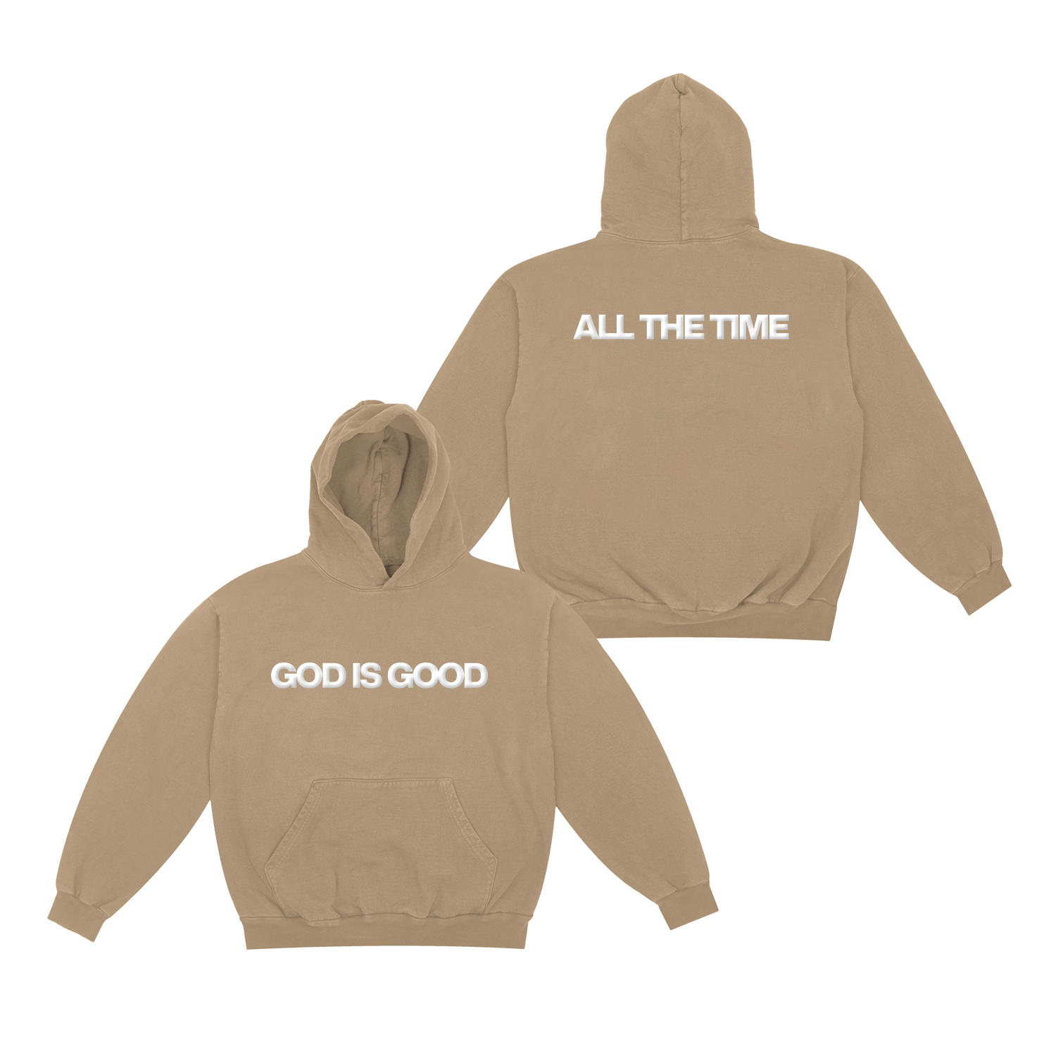 God Is Good Tan Hoodie
