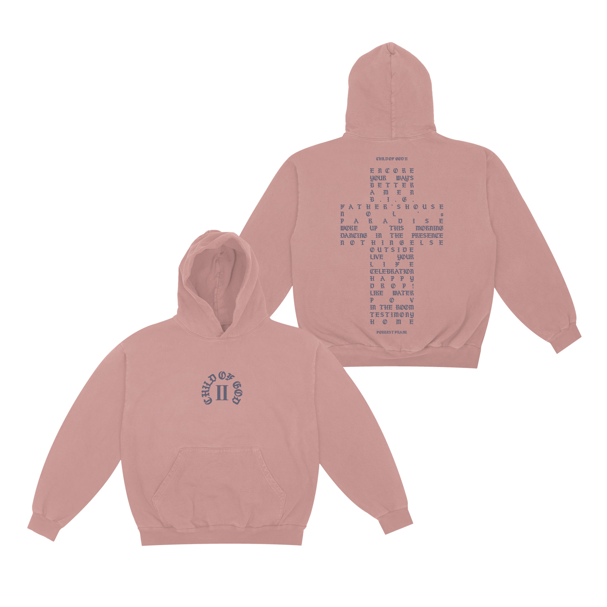 Child Of God II Pink Tracklist Hoodie