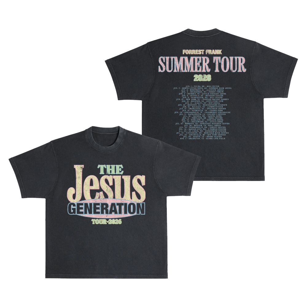 The Jesus Generation Pigment Black Tour T-Shirt