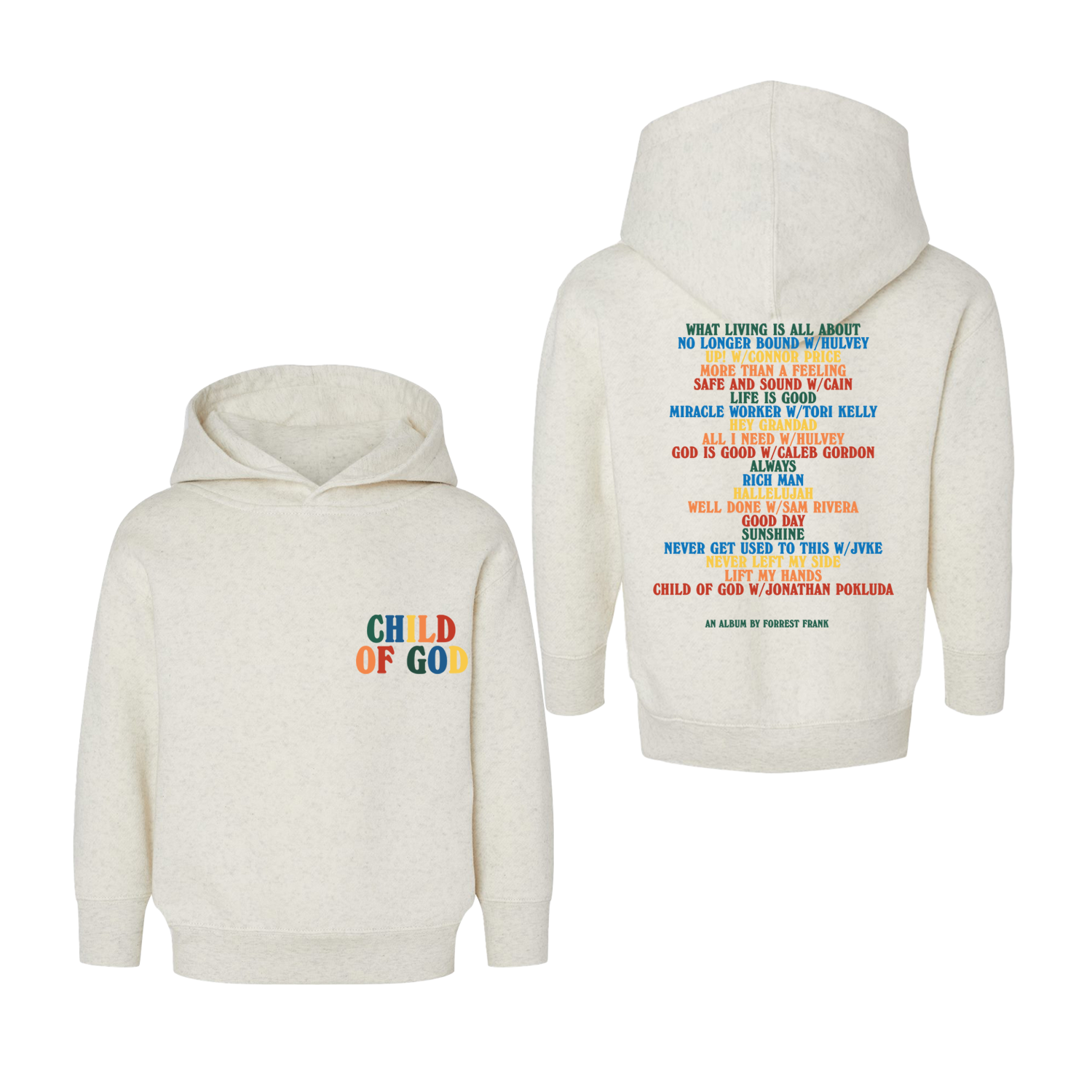 Tracklist Childrens Natural Heather Hoodie - Main Image