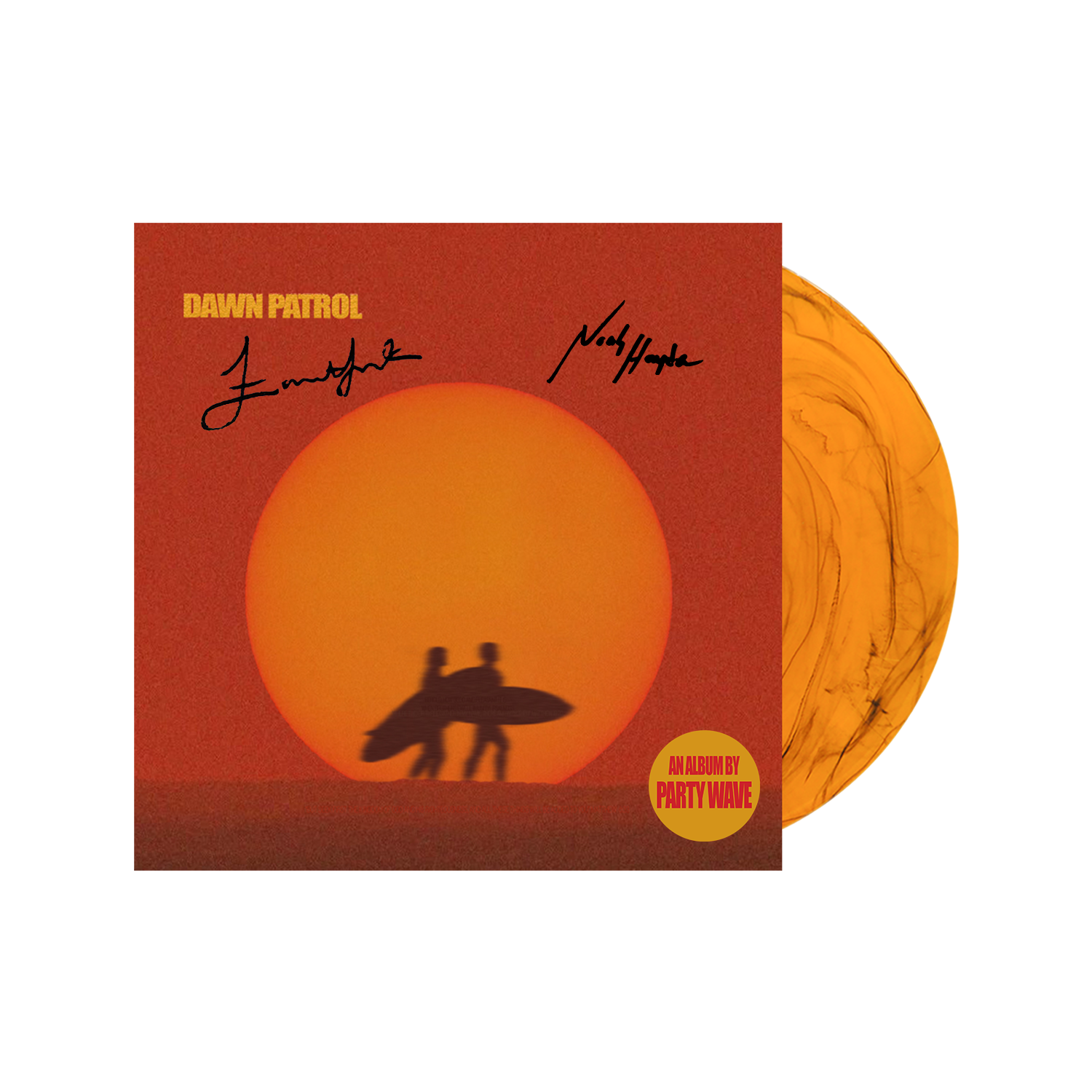 DAWN PATROL by PARTY WAVE - Orange Swirl Signed Vinyl
