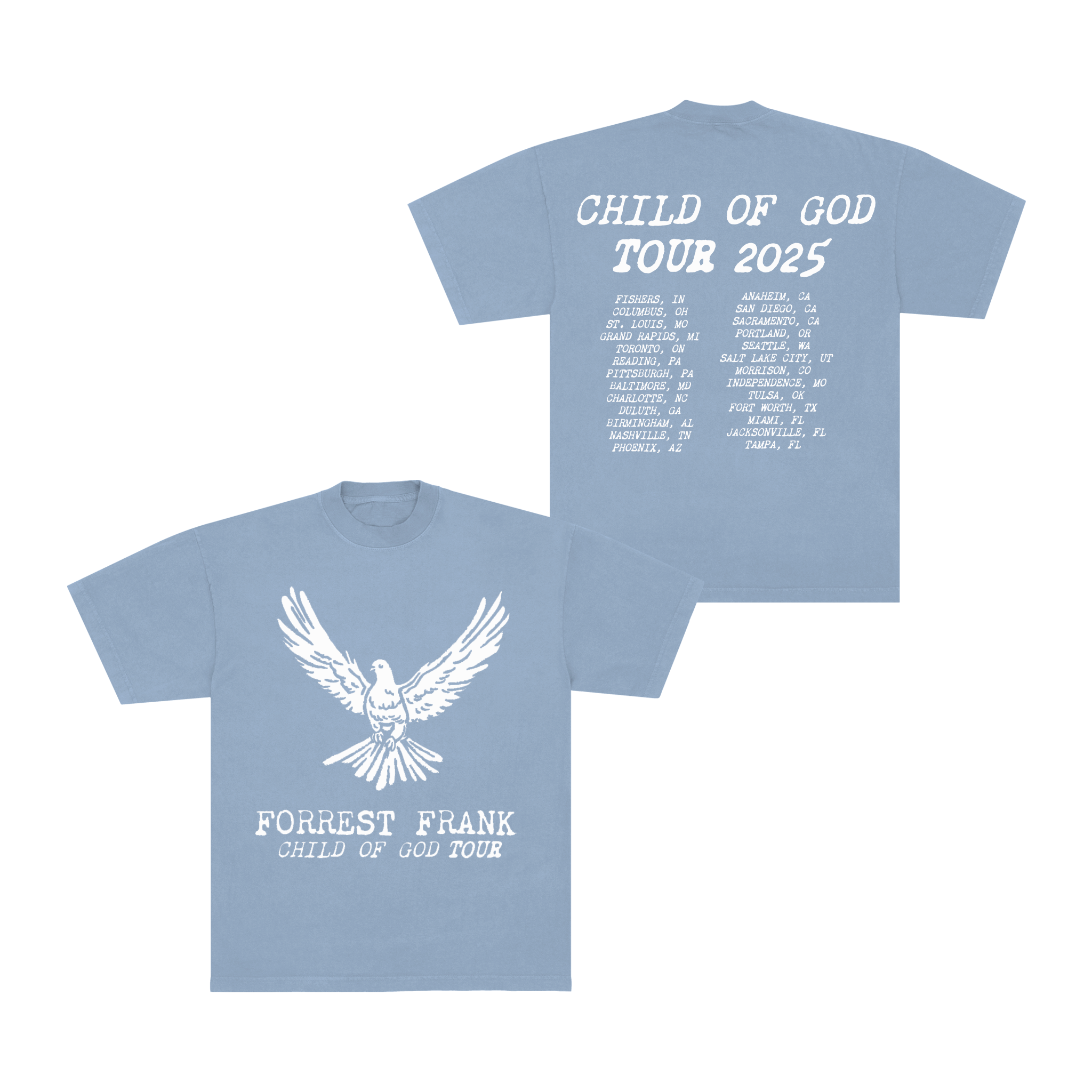 Child of God Dove Tour Blue Tee