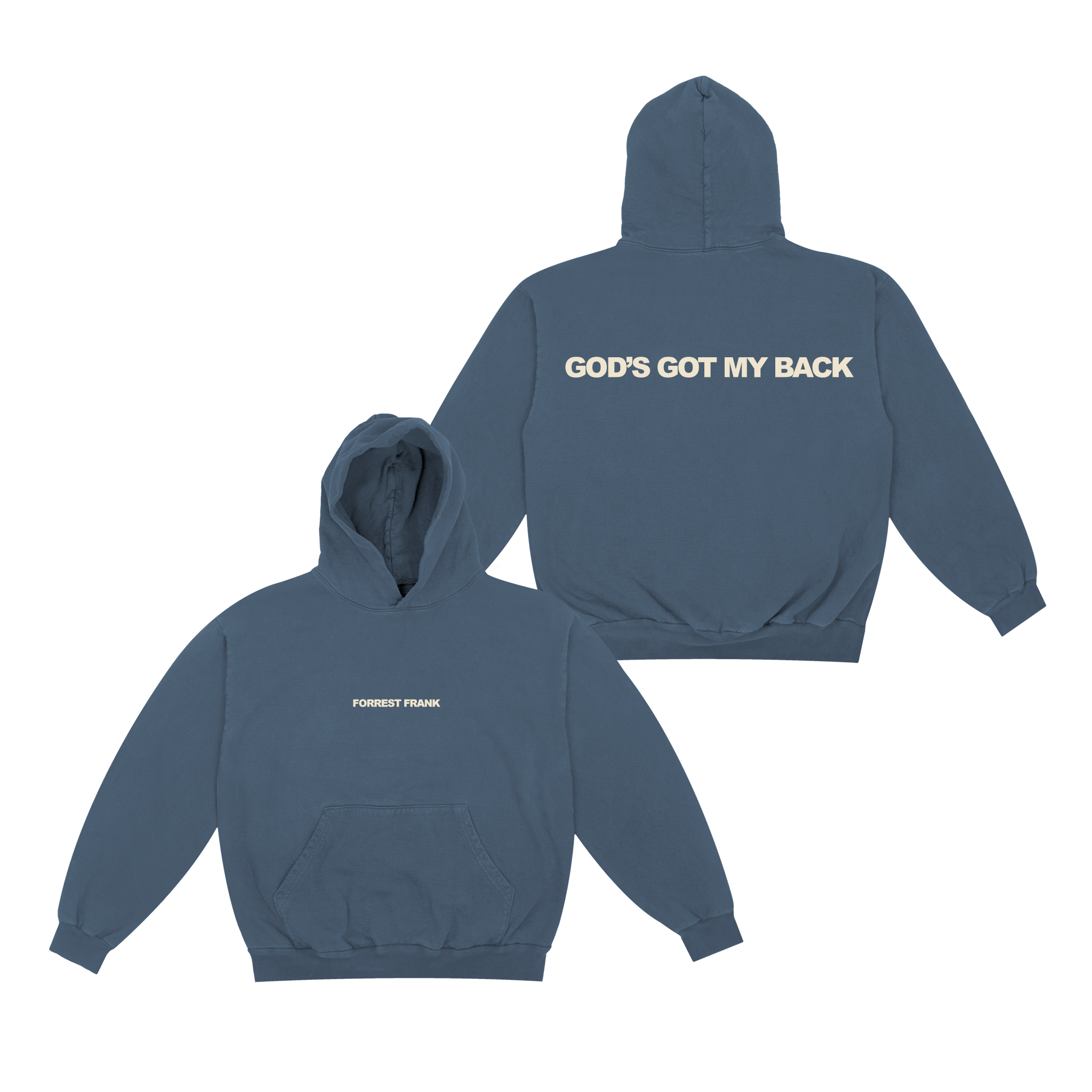 God's Got My Back Blue Hoodie