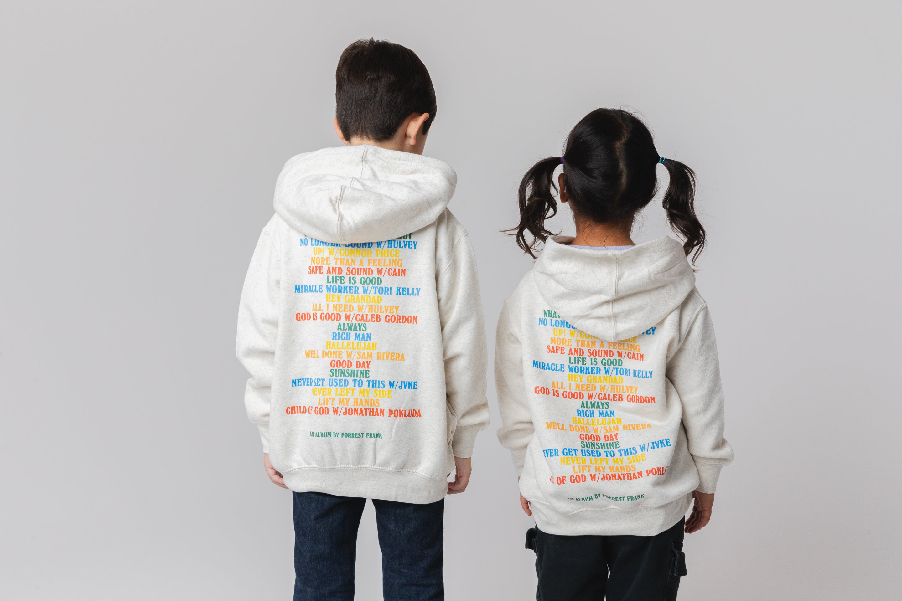 Tracklist Childrens Natural Heather Hoodie
