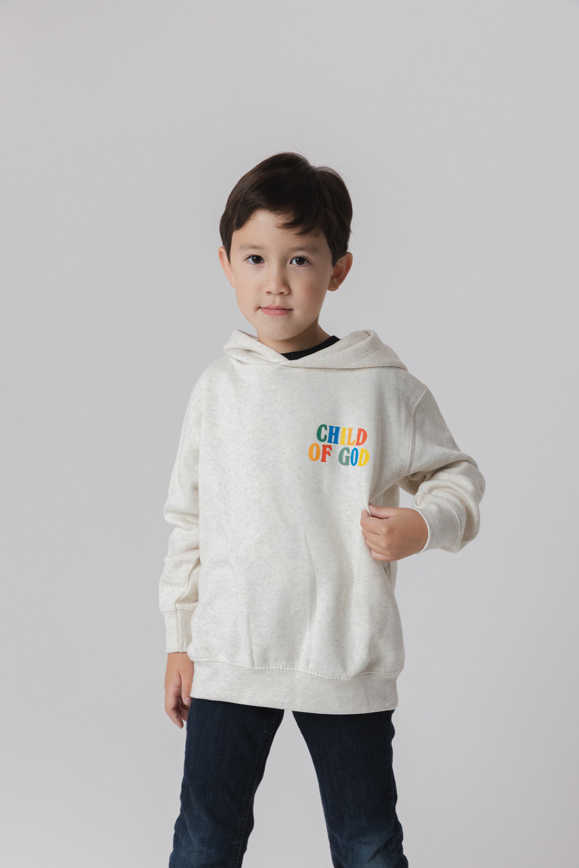 Tracklist Childrens Natural Heather Hoodie