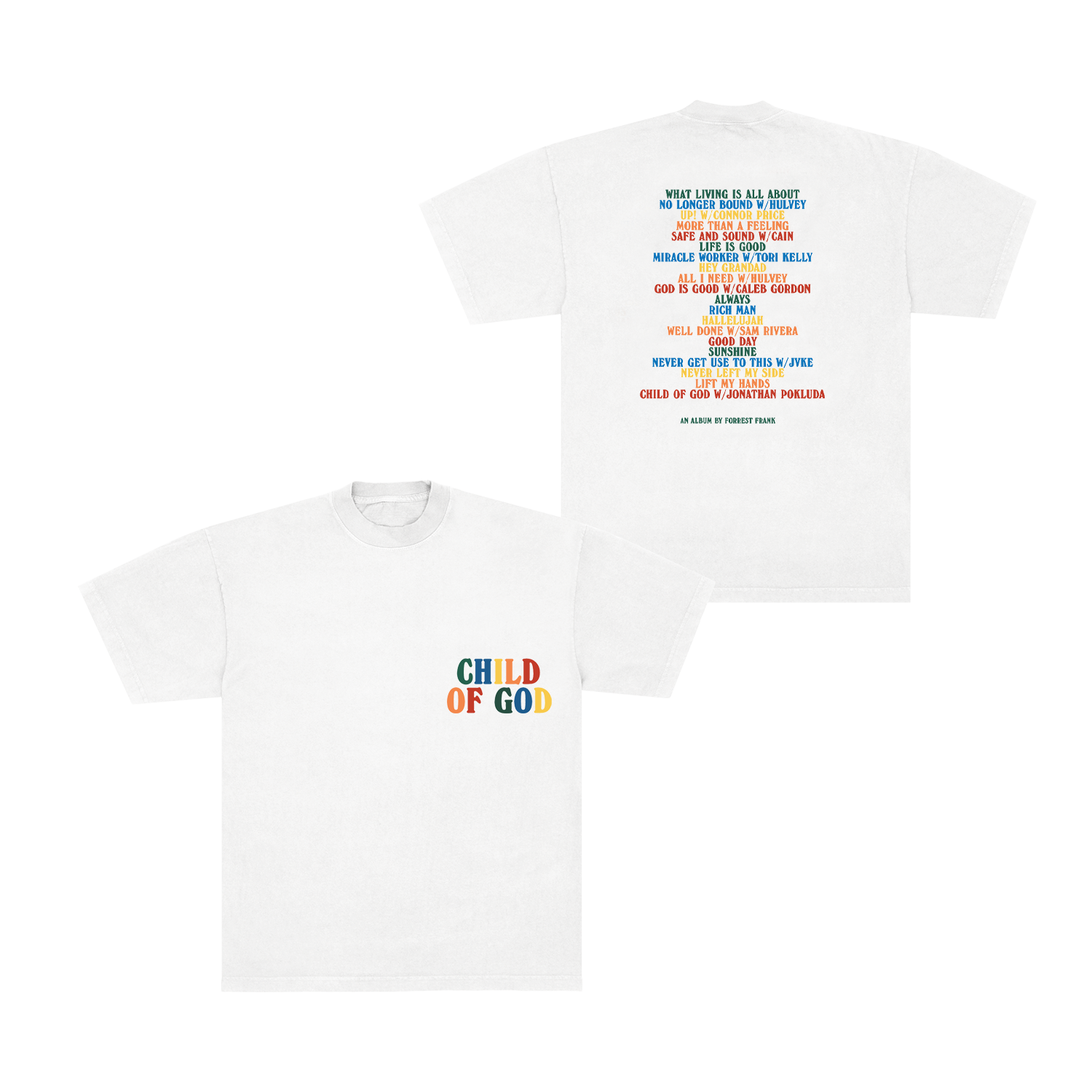 Child of God Tracklist White T-Shirt