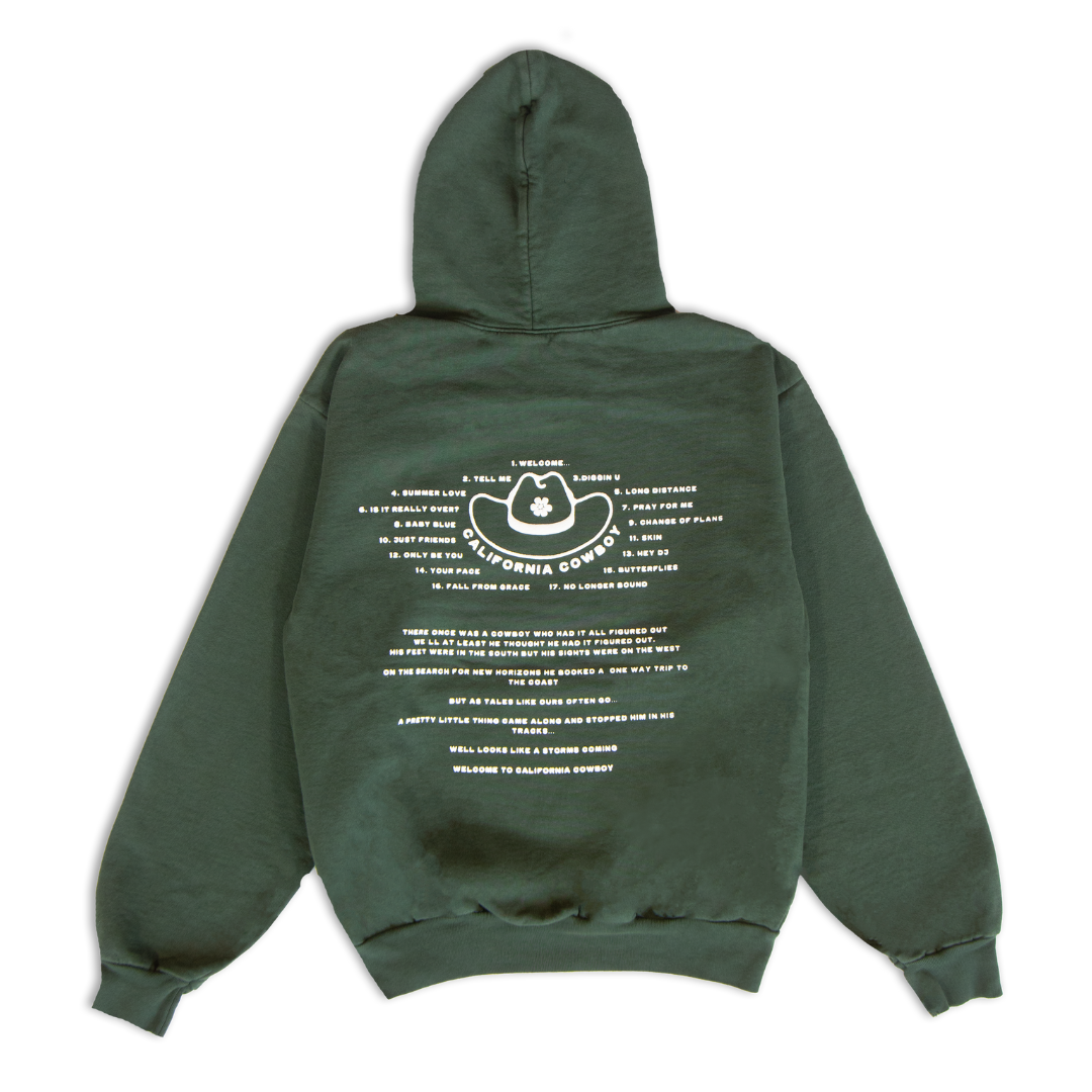 Green California Cowboy Hoodie