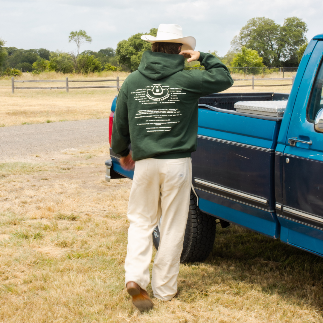Green California Cowboy Hoodie