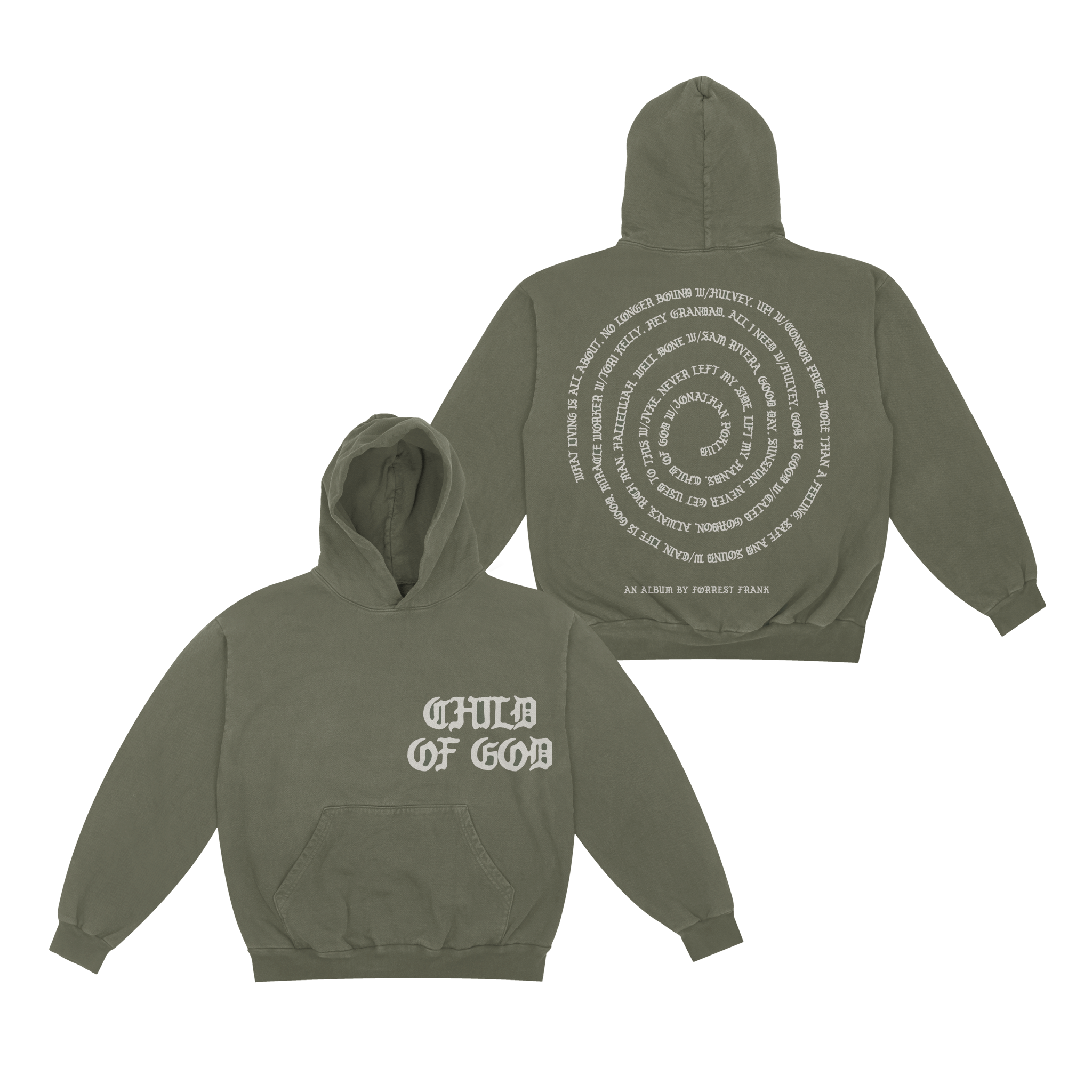 COG Spiral Olive Hoodie
