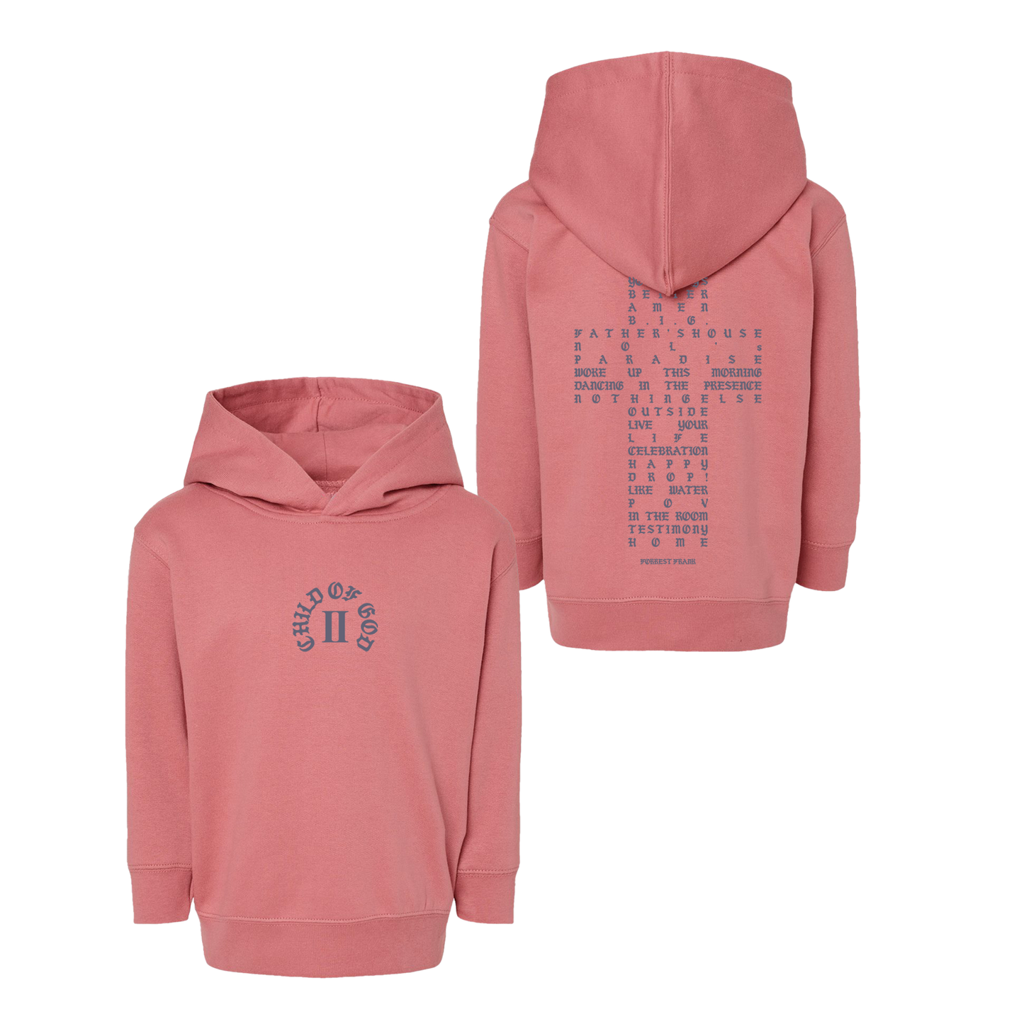 Child Of God II Tracklist Pink Childrens Hoodie