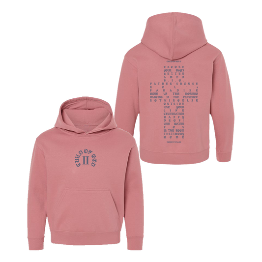 Child Of God II Tracklist Pink Childrens Hoodie