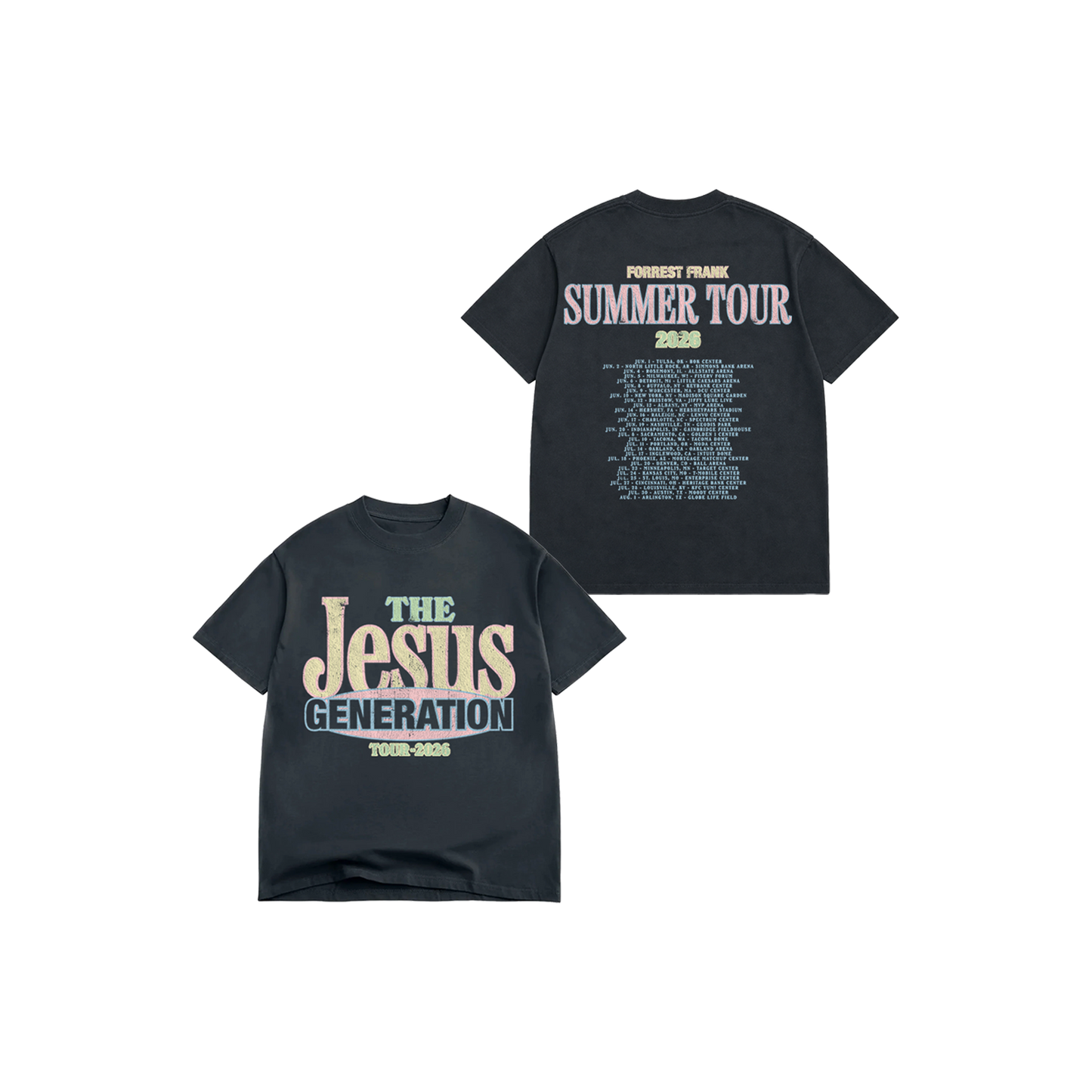 The Jesus Generation Vintage Black Youth Tour T-Shirt