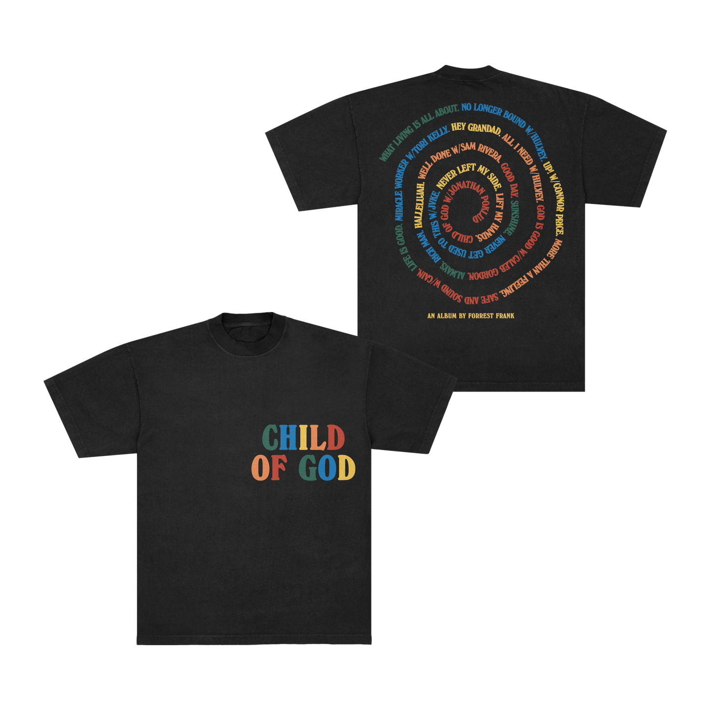 COG Rainbow Spiral Black T-Shirt