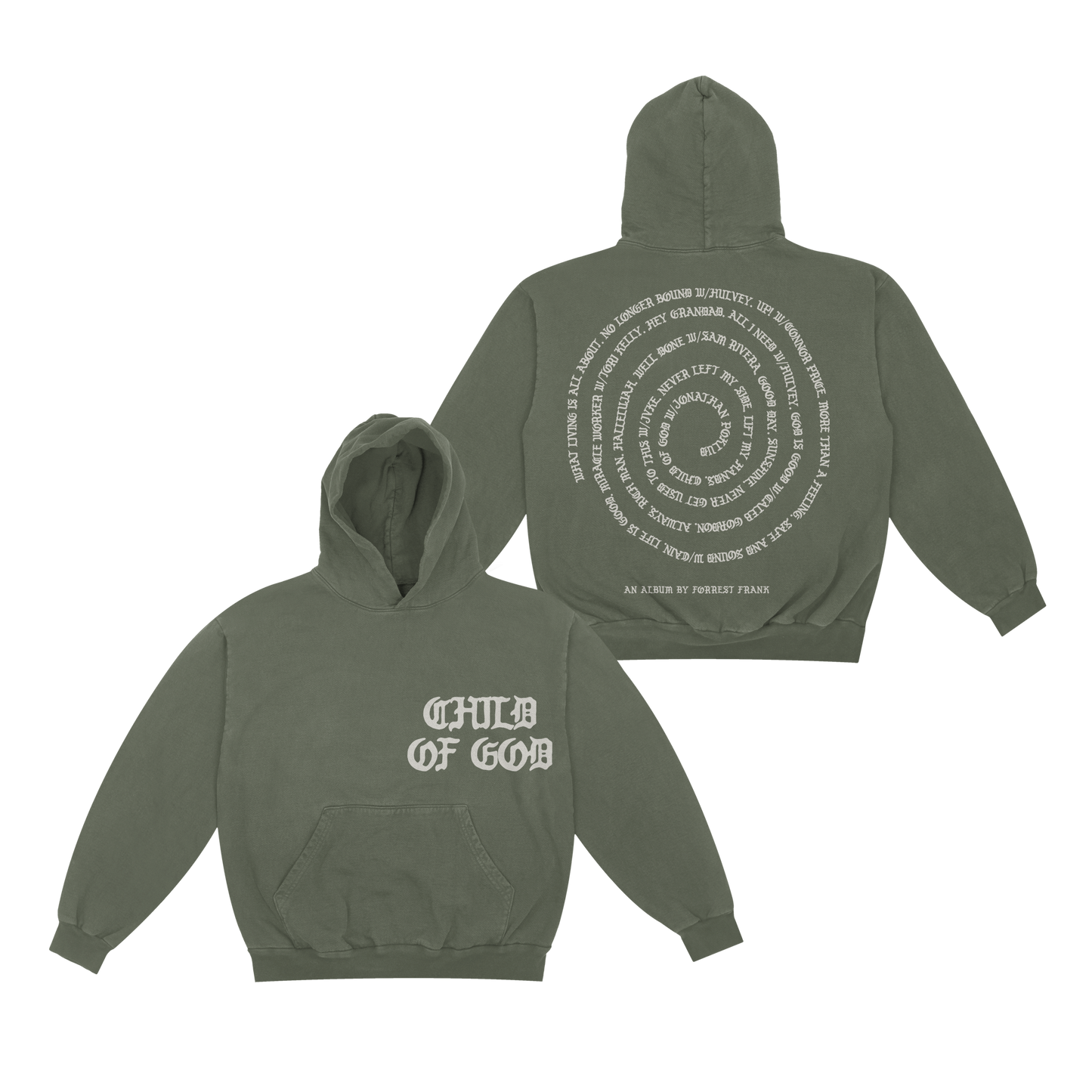 COG Spiral Olive Hoodie