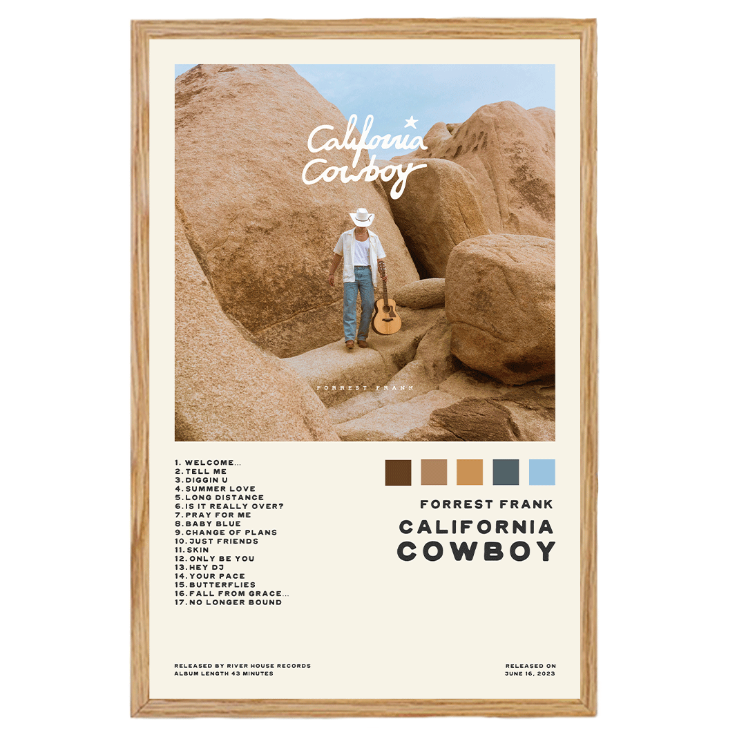 California Cowboy Album Poster (SIGNED & FRAMED)